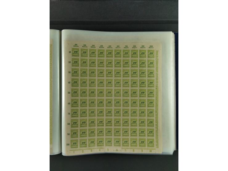 1923, Freimarken “Korbdeckelmuster”, 500´000 bis 50 Mrd. M., mehrheitlich postfrischer und etwas ungebrauchter Bestand von üb