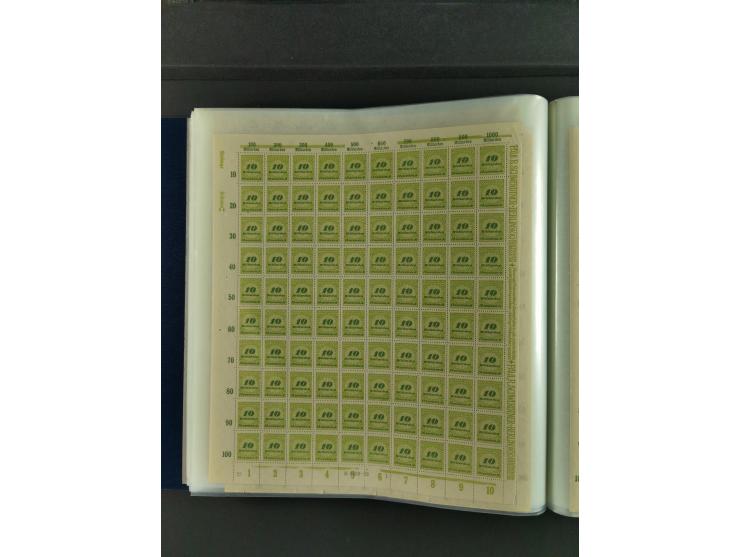 1923, Freimarken “Korbdeckelmuster”, 500´000 bis 50 Mrd. M., mehrheitlich postfrischer und etwas ungebrauchter Bestand von üb