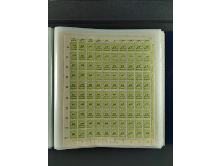 1923, Freimarken “Korbdeckelmuster”, 500´000 bis 50 Mrd. M., mehrheitlich postfrischer und etwas ungebrauchter Bestand von üb