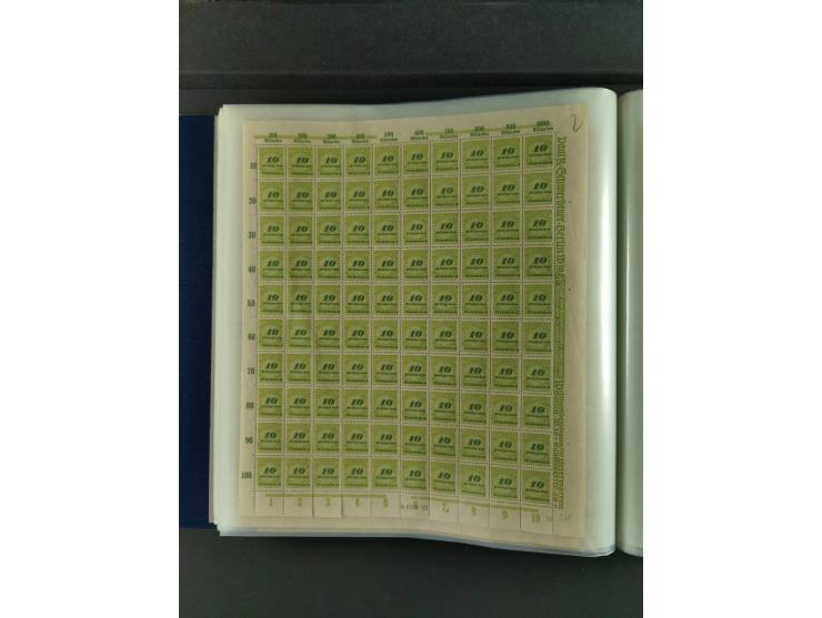 1923, Freimarken “Korbdeckelmuster”, 500´000 bis 50 Mrd. M., mehrheitlich postfrischer und etwas ungebrauchter Bestand von üb