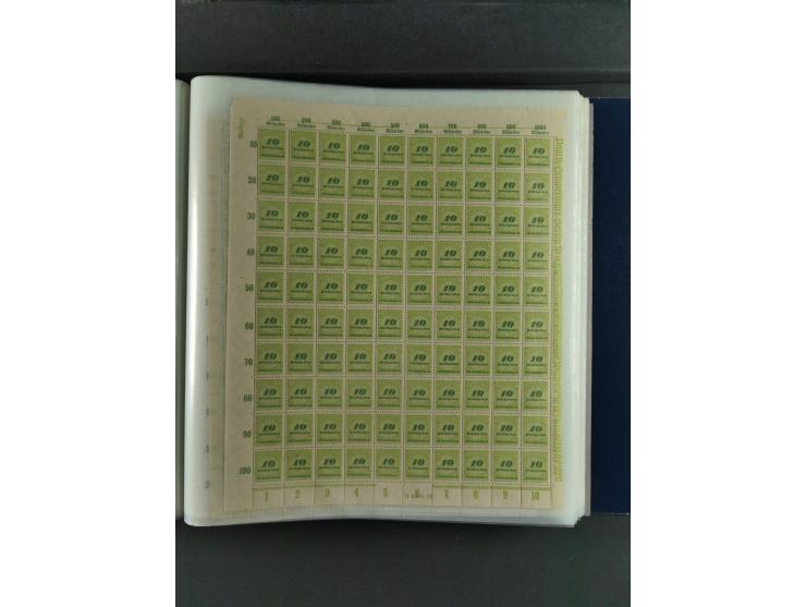 1923, Freimarken “Korbdeckelmuster”, 500´000 bis 50 Mrd. M., mehrheitlich postfrischer und etwas ungebrauchter Bestand von üb