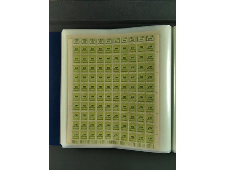 1923, Freimarken “Korbdeckelmuster”, 500´000 bis 50 Mrd. M., mehrheitlich postfrischer und etwas ungebrauchter Bestand von üb