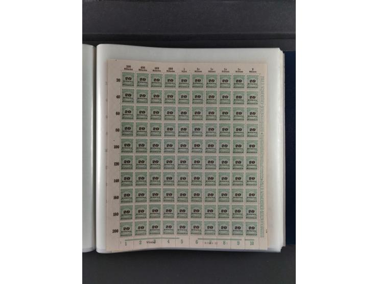 1923, Freimarken “Korbdeckelmuster”, 500´000 bis 50 Mrd. M., mehrheitlich postfrischer und etwas ungebrauchter Bestand von üb