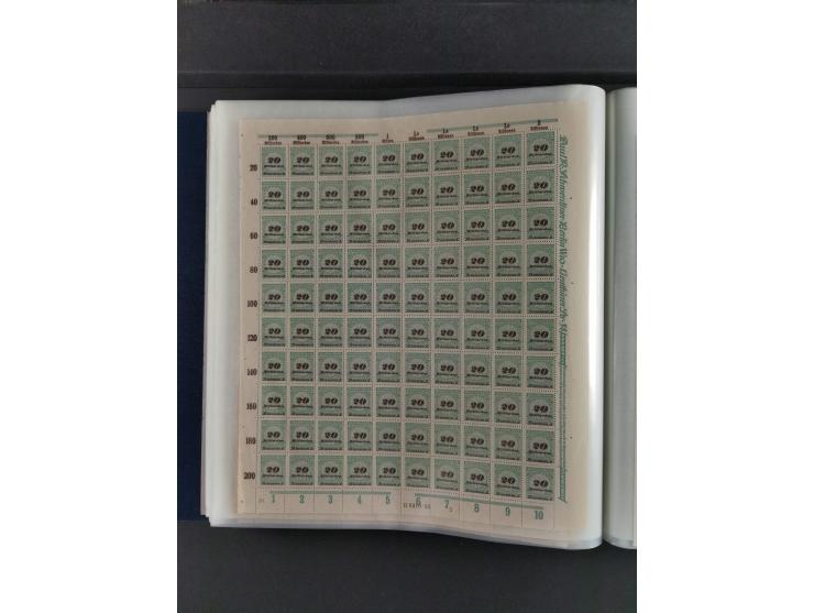 1923, Freimarken “Korbdeckelmuster”, 500´000 bis 50 Mrd. M., mehrheitlich postfrischer und etwas ungebrauchter Bestand von üb