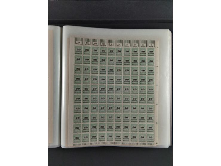 1923, Freimarken “Korbdeckelmuster”, 500´000 bis 50 Mrd. M., mehrheitlich postfrischer und etwas ungebrauchter Bestand von üb