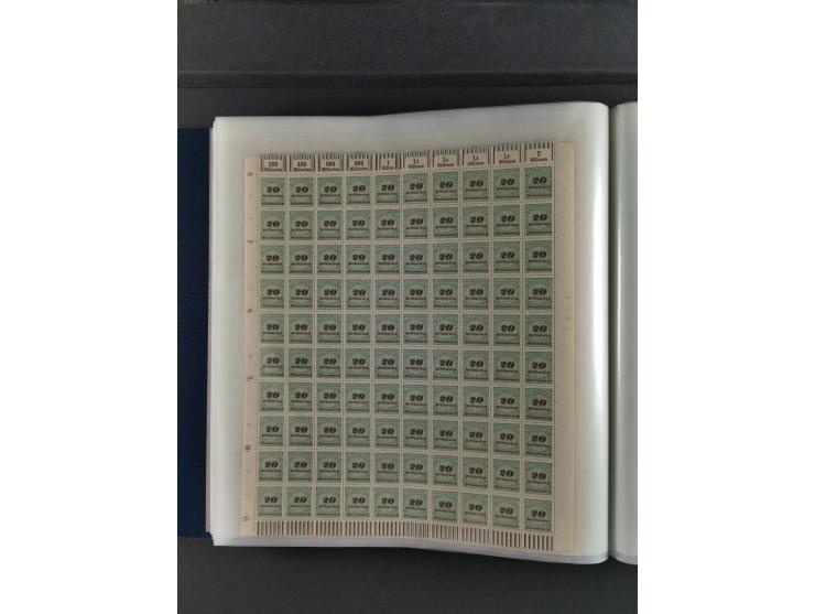 1923, Freimarken “Korbdeckelmuster”, 500´000 bis 50 Mrd. M., mehrheitlich postfrischer und etwas ungebrauchter Bestand von üb