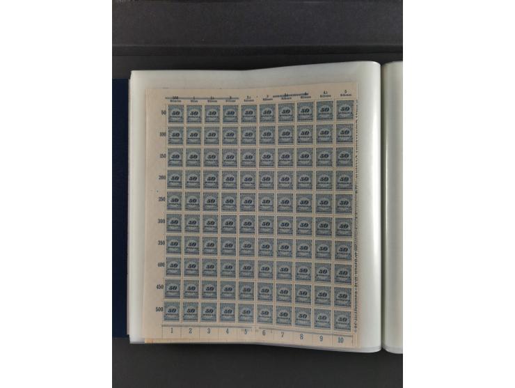 1923, Freimarken “Korbdeckelmuster”, 500´000 bis 50 Mrd. M., mehrheitlich postfrischer und etwas ungebrauchter Bestand von üb