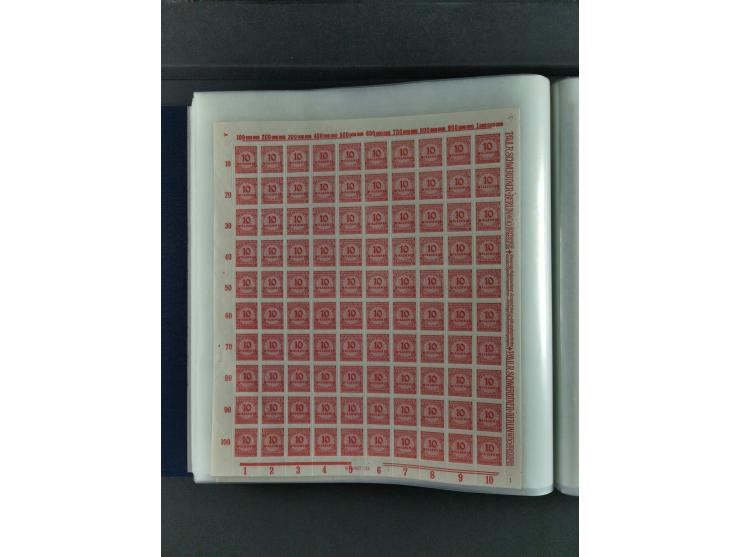 1923, Freimarken “Korbdeckelmuster”, 500´000 bis 50 Mrd. M., mehrheitlich postfrischer und etwas ungebrauchter Bestand von üb