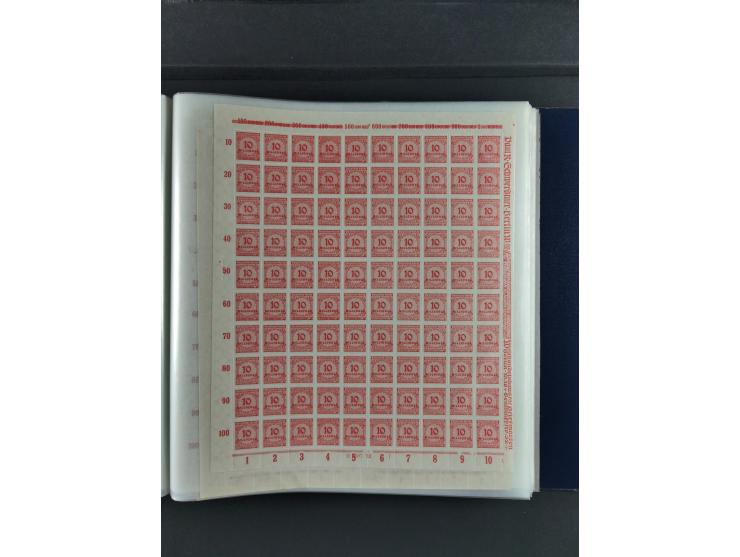 1923, Freimarken “Korbdeckelmuster”, 500´000 bis 50 Mrd. M., mehrheitlich postfrischer und etwas ungebrauchter Bestand von üb