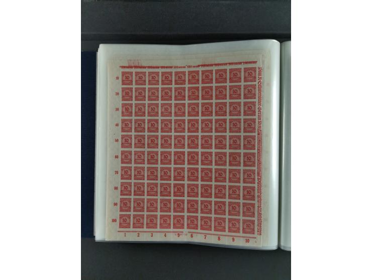 1923, Freimarken “Korbdeckelmuster”, 500´000 bis 50 Mrd. M., mehrheitlich postfrischer und etwas ungebrauchter Bestand von üb