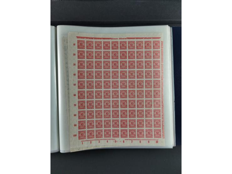 1923, Freimarken “Korbdeckelmuster”, 500´000 bis 50 Mrd. M., mehrheitlich postfrischer und etwas ungebrauchter Bestand von üb