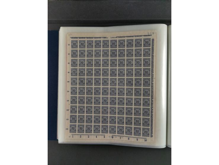 1923, Freimarken “Korbdeckelmuster”, 500´000 bis 50 Mrd. M., mehrheitlich postfrischer und etwas ungebrauchter Bestand von üb