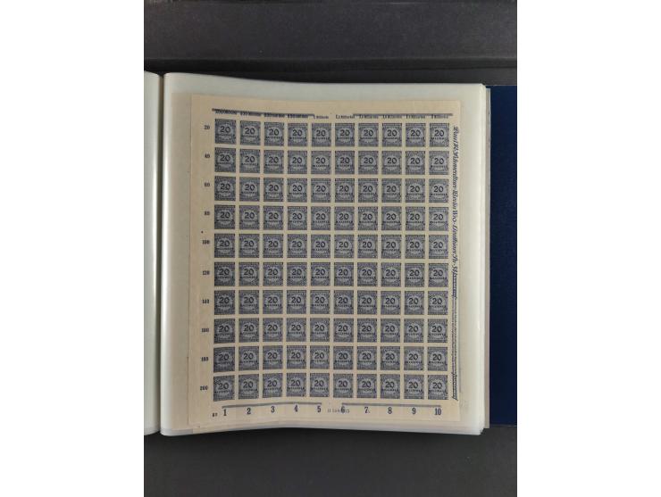 1923, Freimarken “Korbdeckelmuster”, 500´000 bis 50 Mrd. M., mehrheitlich postfrischer und etwas ungebrauchter Bestand von üb