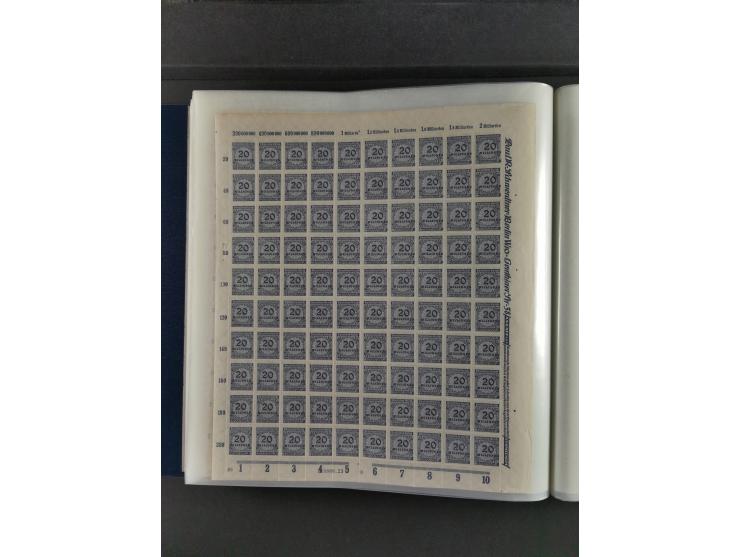 1923, Freimarken “Korbdeckelmuster”, 500´000 bis 50 Mrd. M., mehrheitlich postfrischer und etwas ungebrauchter Bestand von üb