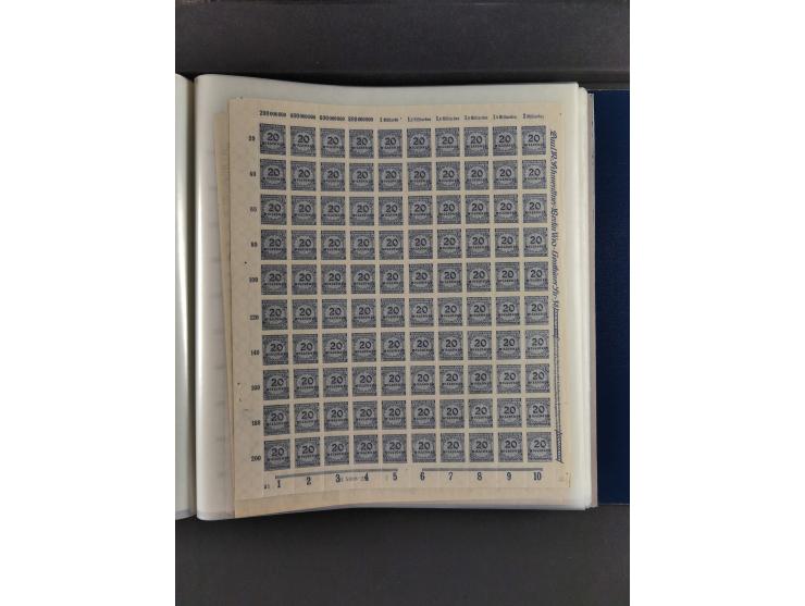 1923, Freimarken “Korbdeckelmuster”, 500´000 bis 50 Mrd. M., mehrheitlich postfrischer und etwas ungebrauchter Bestand von üb