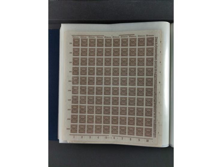 1923, Freimarken “Korbdeckelmuster”, 500´000 bis 50 Mrd. M., mehrheitlich postfrischer und etwas ungebrauchter Bestand von üb