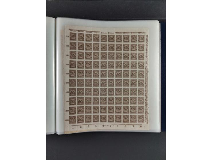 1923, Freimarken “Korbdeckelmuster”, 500´000 bis 50 Mrd. M., mehrheitlich postfrischer und etwas ungebrauchter Bestand von üb