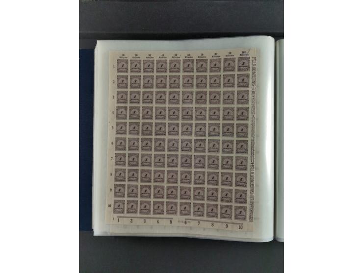 1923, Freimarken “Korbdeckelmuster”, 500´000 bis 50 Mrd. M., mehrheitlich postfrischer und etwas ungebrauchter Bestand von üb