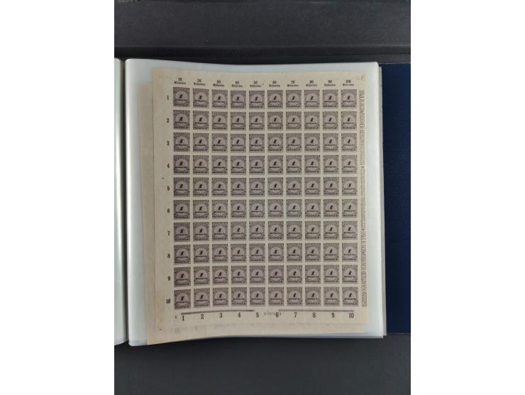 1923, Freimarken “Korbdeckelmuster”, 500´000 bis 50 Mrd. M., mehrheitlich postfrischer und etwas ungebrauchter Bestand von üb