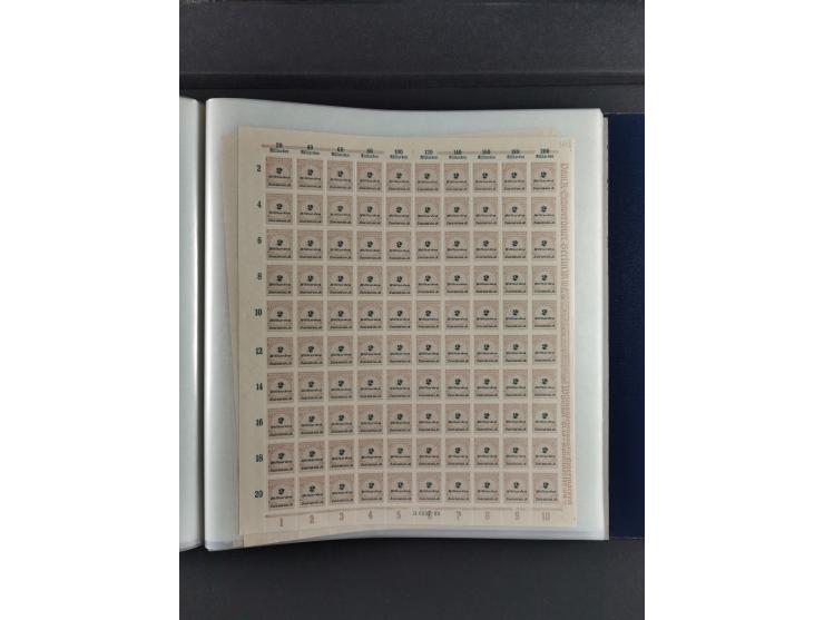 1923, Freimarken “Korbdeckelmuster”, 500´000 bis 50 Mrd. M., mehrheitlich postfrischer und etwas ungebrauchter Bestand von üb