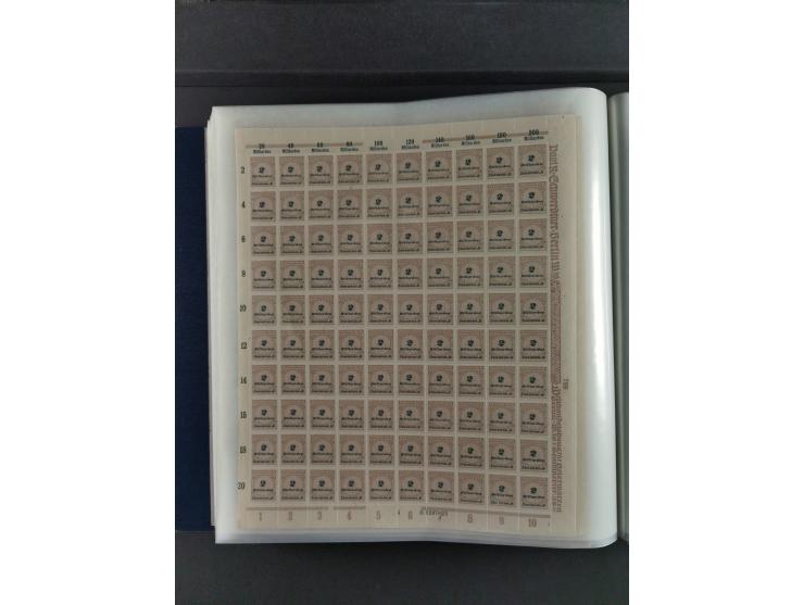 1923, Freimarken “Korbdeckelmuster”, 500´000 bis 50 Mrd. M., mehrheitlich postfrischer und etwas ungebrauchter Bestand von üb