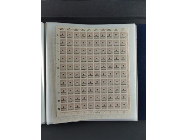 1923, Freimarken “Korbdeckelmuster”, 500´000 bis 50 Mrd. M., mehrheitlich postfrischer und etwas ungebrauchter Bestand von üb