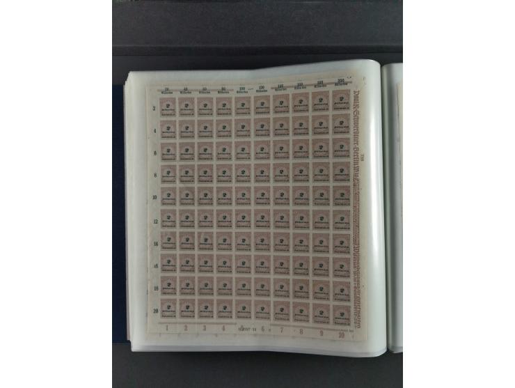 1923, Freimarken “Korbdeckelmuster”, 500´000 bis 50 Mrd. M., mehrheitlich postfrischer und etwas ungebrauchter Bestand von üb