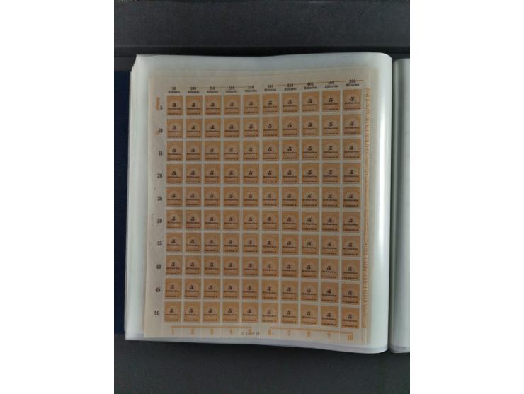 1923, Freimarken “Korbdeckelmuster”, 500´000 bis 50 Mrd. M., mehrheitlich postfrischer und etwas ungebrauchter Bestand von üb