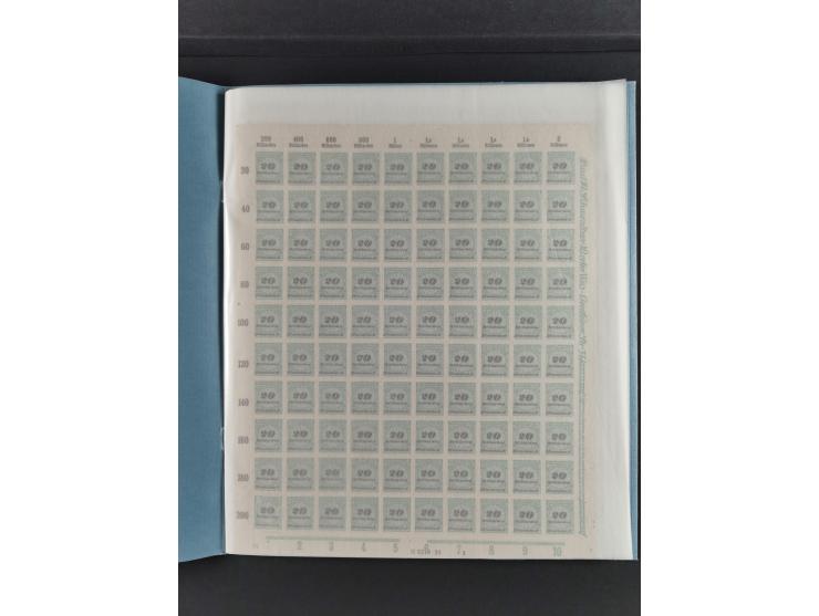 1923, Freimarken “Korbdeckelmuster”, 500´000 bis 50 Mrd. M., mehrheitlich postfrischer und etwas ungebrauchter Bestand von üb