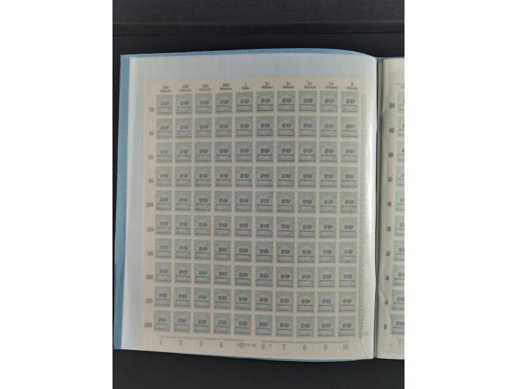 1923, Freimarken “Korbdeckelmuster”, 500´000 bis 50 Mrd. M., mehrheitlich postfrischer und etwas ungebrauchter Bestand von üb