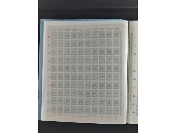 1923, Freimarken “Korbdeckelmuster”, 500´000 bis 50 Mrd. M., mehrheitlich postfrischer und etwas ungebrauchter Bestand von üb