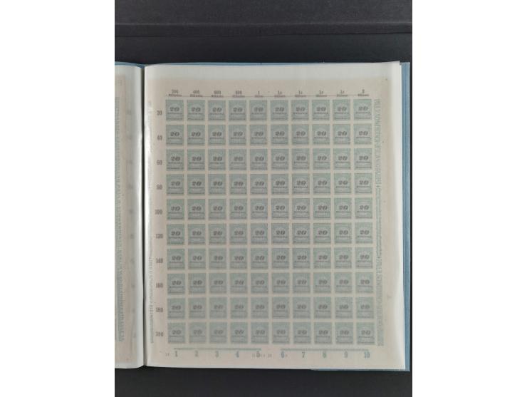 1923, Freimarken “Korbdeckelmuster”, 500´000 bis 50 Mrd. M., mehrheitlich postfrischer und etwas ungebrauchter Bestand von üb