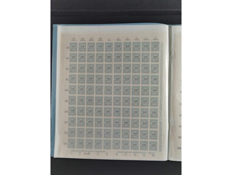 1923, Freimarken “Korbdeckelmuster”, 500´000 bis 50 Mrd. M., mehrheitlich postfrischer und etwas ungebrauchter Bestand von üb