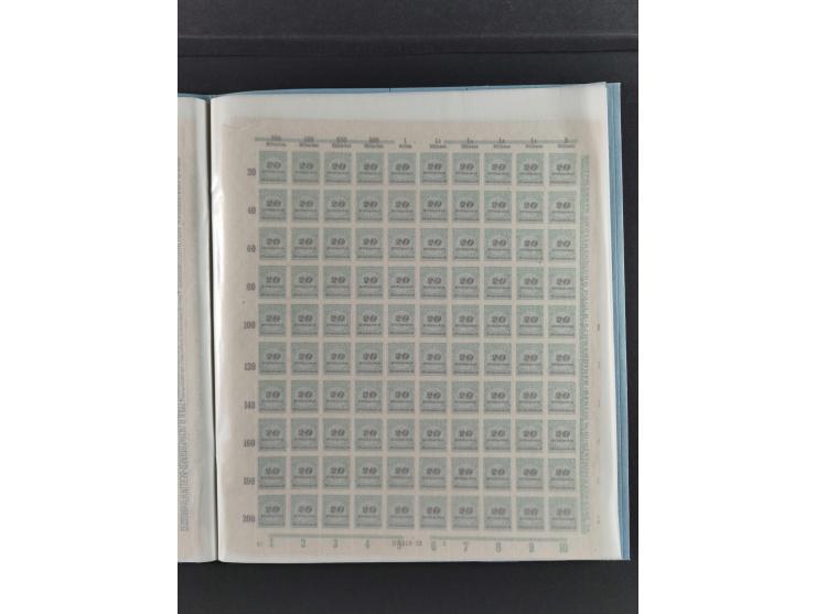 1923, Freimarken “Korbdeckelmuster”, 500´000 bis 50 Mrd. M., mehrheitlich postfrischer und etwas ungebrauchter Bestand von üb