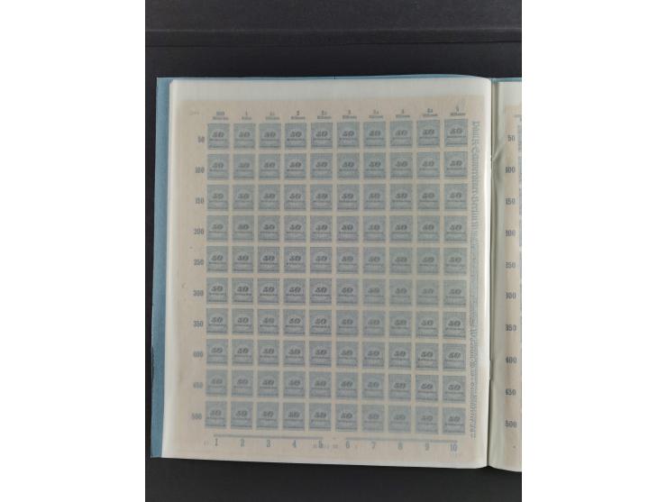 1923, Freimarken “Korbdeckelmuster”, 500´000 bis 50 Mrd. M., mehrheitlich postfrischer und etwas ungebrauchter Bestand von üb