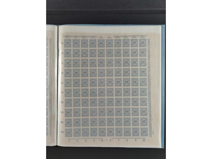 1923, Freimarken “Korbdeckelmuster”, 500´000 bis 50 Mrd. M., mehrheitlich postfrischer und etwas ungebrauchter Bestand von üb