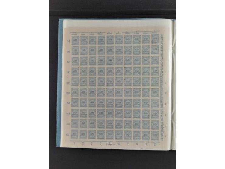 1923, Freimarken “Korbdeckelmuster”, 500´000 bis 50 Mrd. M., mehrheitlich postfrischer und etwas ungebrauchter Bestand von üb