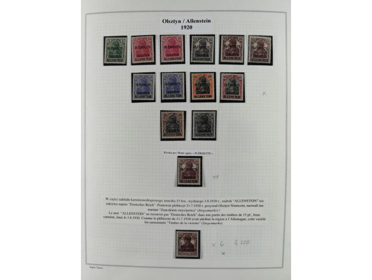 1914/45, postfrische/ungebrauchte und gestempelte Sammlung mit Briefen, inkl. Dienstmarken, bessern Marken u.a. Allenstein Mi