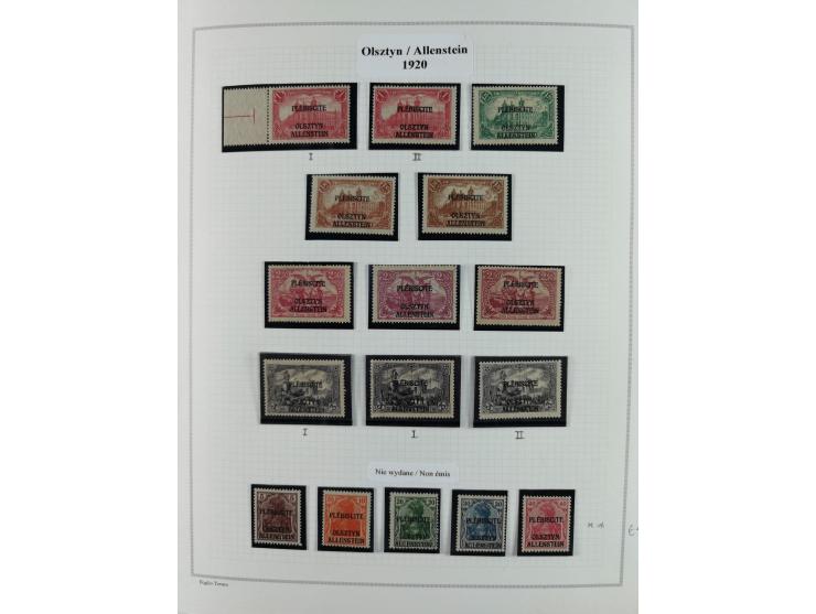 1914/45, postfrische/ungebrauchte und gestempelte Sammlung mit Briefen, inkl. Dienstmarken, bessern Marken u.a. Allenstein Mi