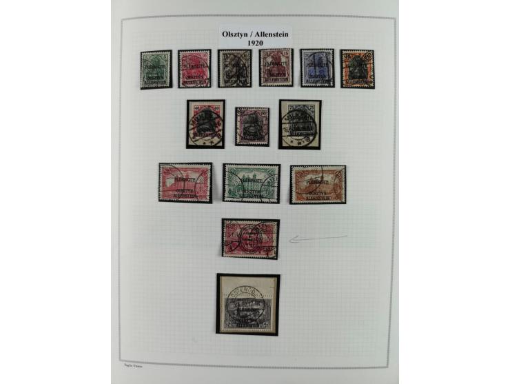 1914/45, postfrische/ungebrauchte und gestempelte Sammlung mit Briefen, inkl. Dienstmarken, bessern Marken u.a. Allenstein Mi