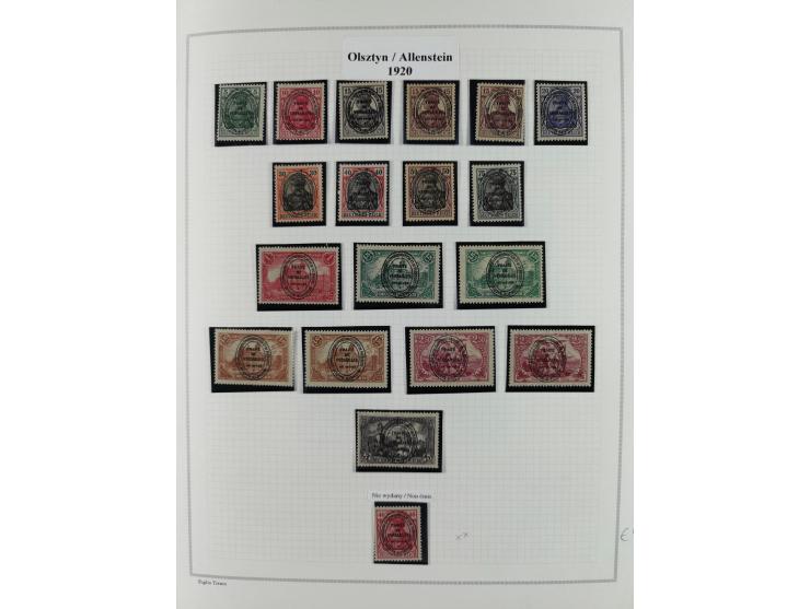 1914/45, postfrische/ungebrauchte und gestempelte Sammlung mit Briefen, inkl. Dienstmarken, bessern Marken u.a. Allenstein Mi