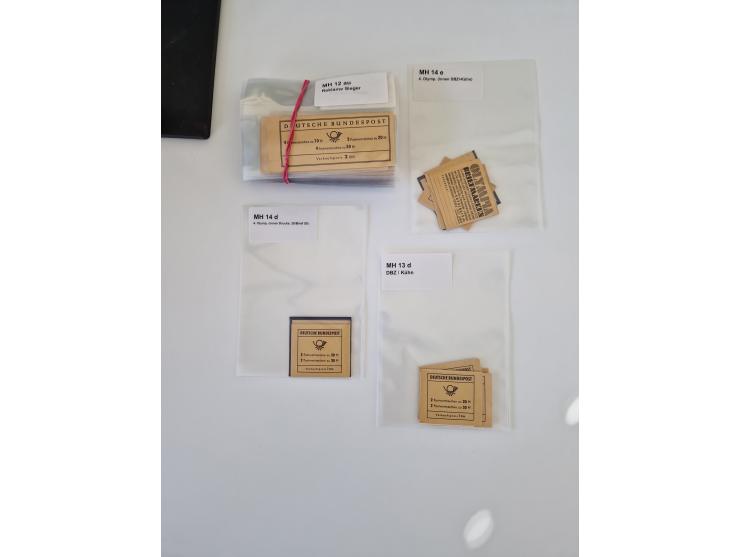 1951/68, postfrisches Lager mit einigen hundert Markenheftchen der Mi.-Nrn. 1-14 inklusive selteneren wie Mi.-Nr. 5aa oder 13