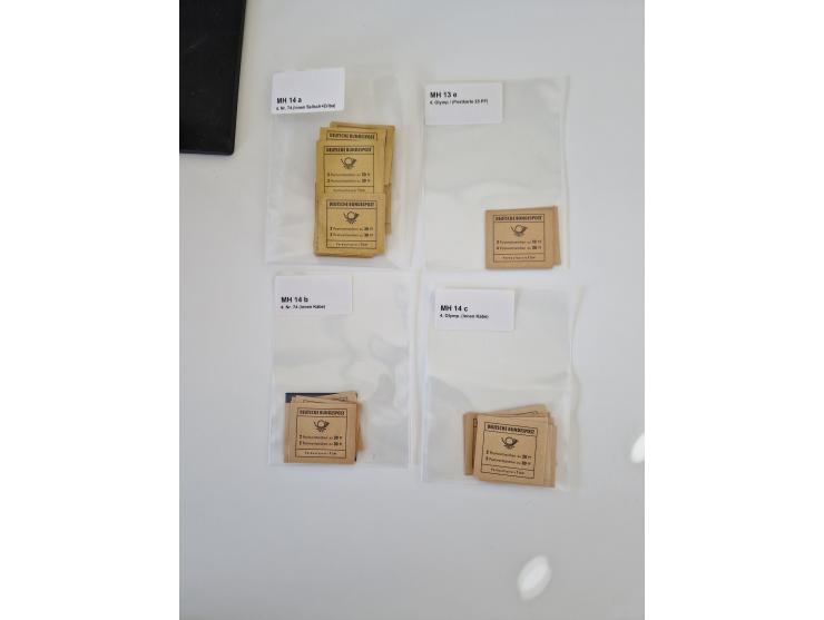 1951/68, postfrisches Lager mit einigen hundert Markenheftchen der Mi.-Nrn. 1-14 inklusive selteneren wie Mi.-Nr. 5aa oder 13