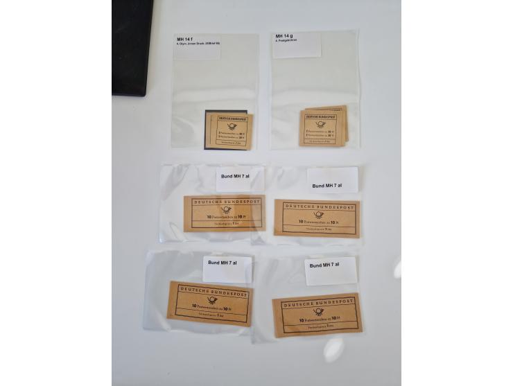 1951/68, postfrisches Lager mit einigen hundert Markenheftchen der Mi.-Nrn. 1-14 inklusive selteneren wie Mi.-Nr. 5aa oder 13