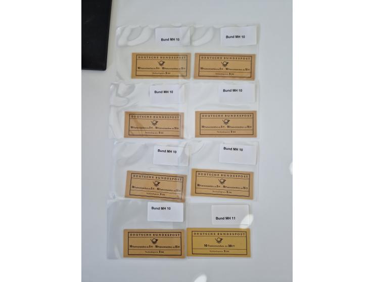 1951/68, postfrisches Lager mit einigen hundert Markenheftchen der Mi.-Nrn. 1-14 inklusive selteneren wie Mi.-Nr. 5aa oder 13