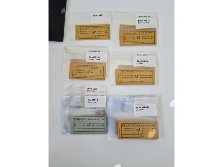1951/68, postfrisches Lager mit einigen hundert Markenheftchen der Mi.-Nrn. 1-14 inklusive selteneren wie Mi.-Nr. 5aa oder 13