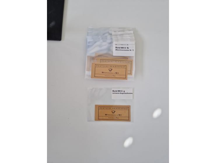1951/68, postfrisches Lager mit einigen hundert Markenheftchen der Mi.-Nrn. 1-14 inklusive selteneren wie Mi.-Nr. 5aa oder 13