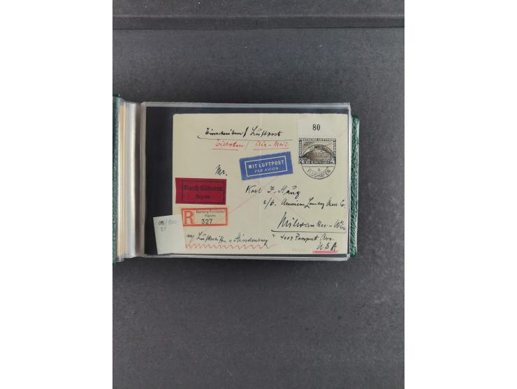 1912/39, hochwertige Partie Flugpost- und Zeppelinbriefe, insgesamt über 30 Briefe und Karten ab Rhein-Main mit u.a. Gelber H