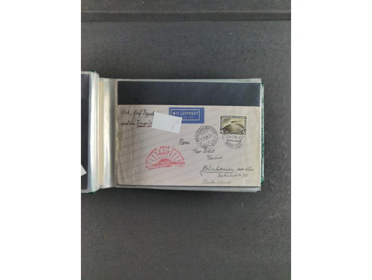 1912/39, hochwertige Partie Flugpost- und Zeppelinbriefe, insgesamt über 30 Briefe und Karten ab Rhein-Main mit u.a. Gelber H