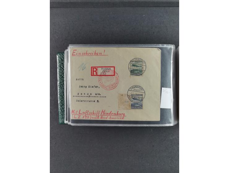 1912/39, hochwertige Partie Flugpost- und Zeppelinbriefe, insgesamt über 30 Briefe und Karten ab Rhein-Main mit u.a. Gelber H